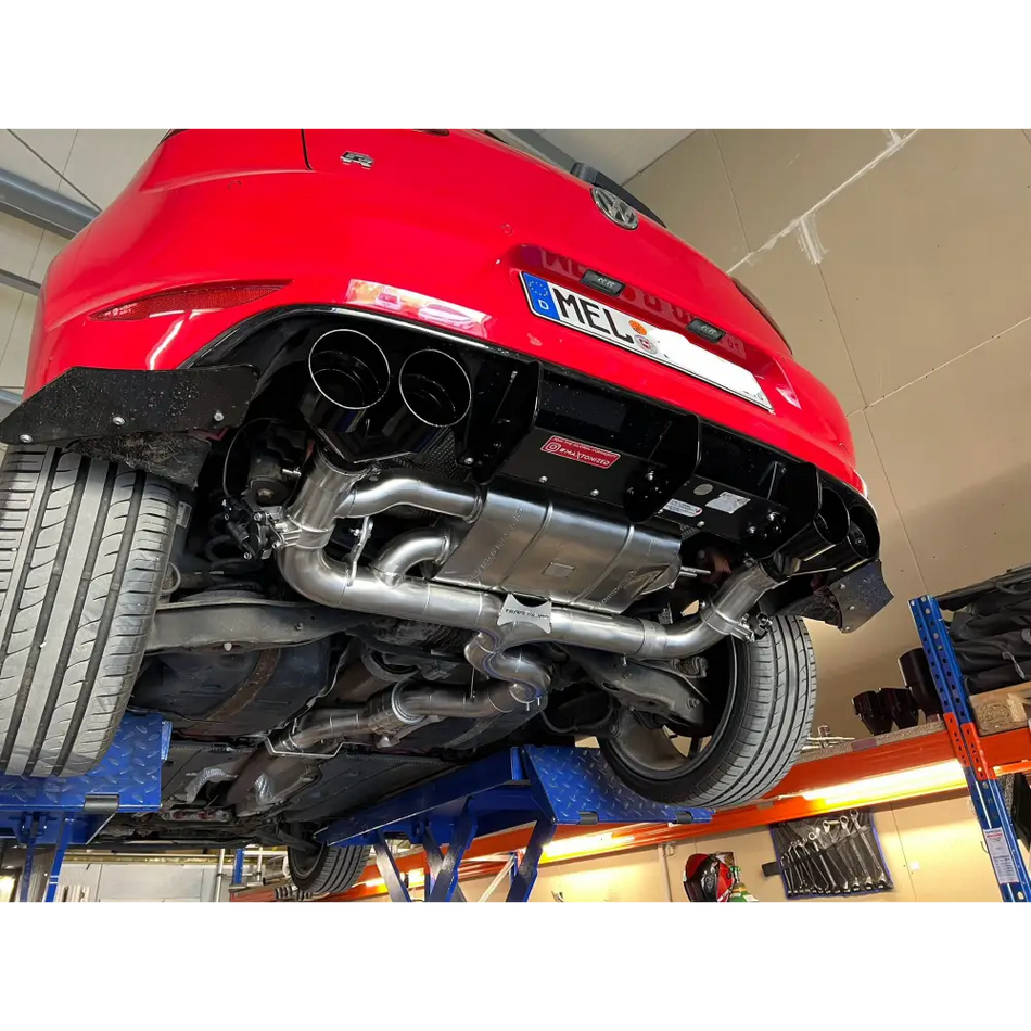 L-Performance - Golf 7R / 300PS - 310PS / Vorfacelift / inkl. Facelift - Terrorline Klappenauspuff 3,5ÕÕ - 2x3Zoll