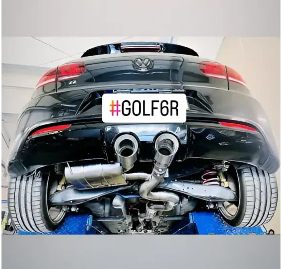 L-Performance - VW Golf 6R Terrorline 3,5ÕÕ Klappenauspuffanlage mit CH-Zulassung - Abgasanlagen / Downpipes